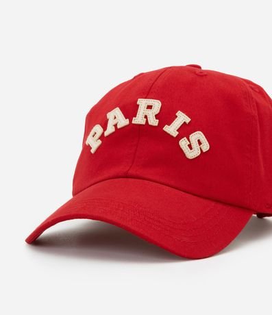 Gorra Aba Curva en Sarga con Patch Paris 5
