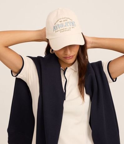 Gorra Aba Curva en Sarga con Bordado Atlhetic