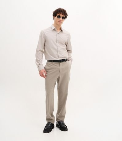 Camisa Regular Básica en Algodón con Manga Larga 3