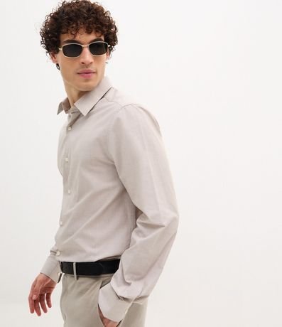 Camisa Regular Básica en Algodón con Manga Larga 4