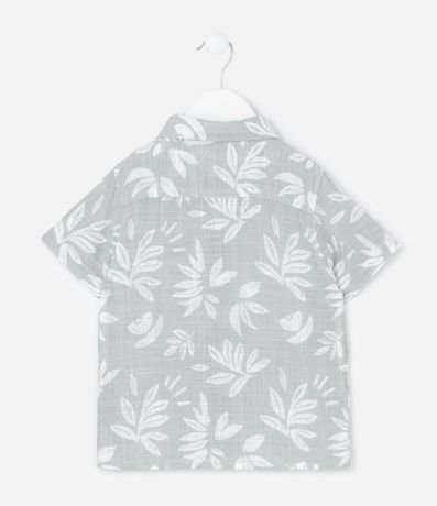 Camisa Infantil Texturizada con Estampa de Follajes - Talle 1 a 6 años 2