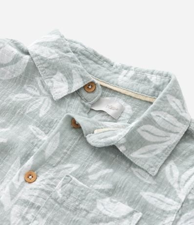 Camisa Infantil Texturizada con Estampa de Follajes - Talle 1 a 6 años 4