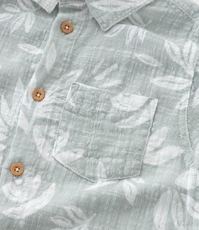 Camisa Infantil Texturizada con Estampa de Follajes - Talle 1 a 6 años 7