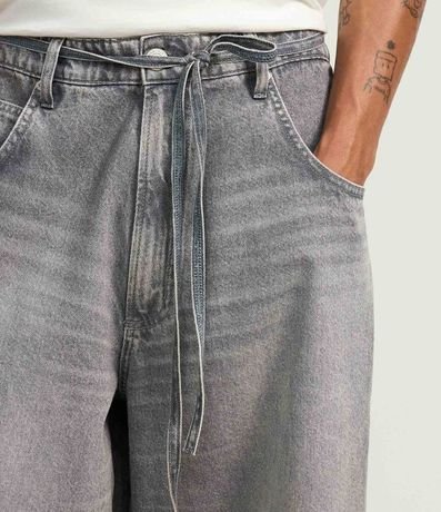 Bermuda Jorts Super Baggy en Jeans con Cinturón Lazo 3