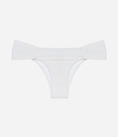 Bikini Bombacha Lateral Drapeada en Microfibra Texturizada con Hilo Metalizado 5