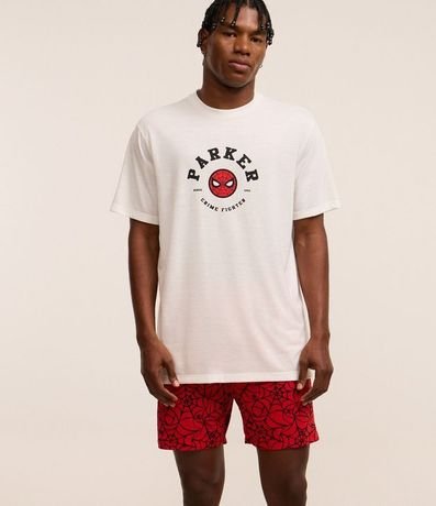 Pijama Corta con Estampa Lettering Spider-Man 3