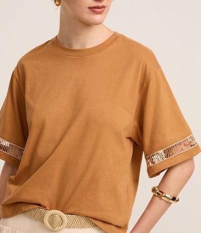 Blusa Boxy en Algodón con Entremedios en la Manga 4