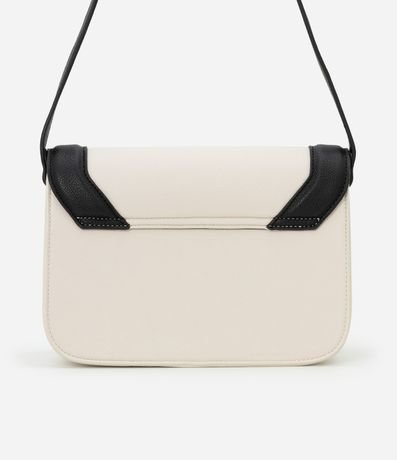 Cartera Shoulder Mediana con Tapa y Contraste de Colores 4