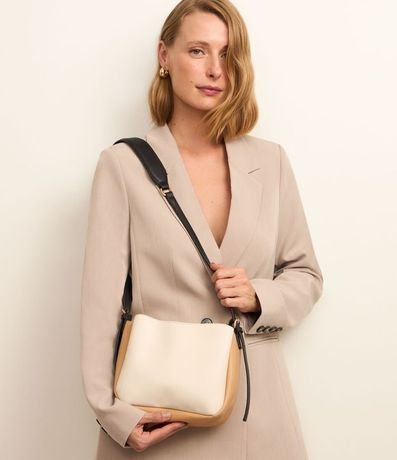 Cartera Bucket Pequeña  con Contraste de Colores 8