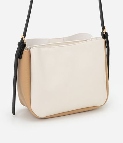 Cartera Bucket Pequeña  con Contraste de Colores