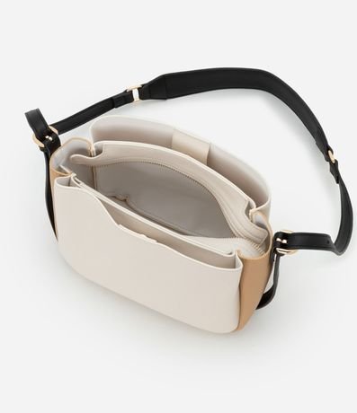 Cartera Bucket Pequeña  con Contraste de Colores 6