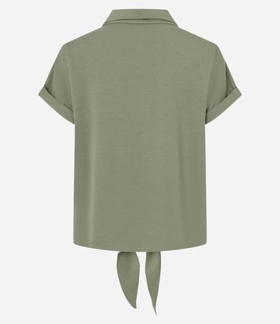 Camisa en Viscosa con Lazo en el Bajo 3
