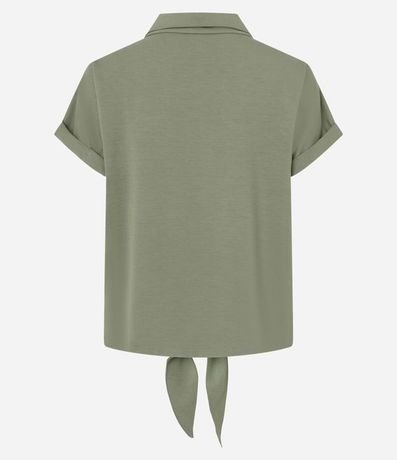 Camisa en Viscosa con Lazo en el Bajo 2