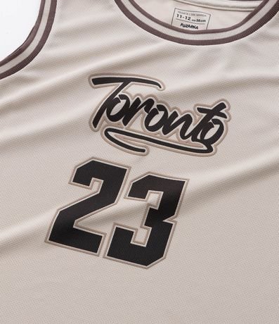 Musculosa Deportiva Infantil con Estampa Baloncesto Toronto - Talle 5 a 14 años 7