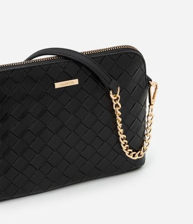 Cartera Transversal Pequeña con Efecto Tressê y Correa de Cadena 7
