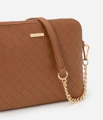Cartera Transversal Pequeña con Efecto Tressê y Correa de Cadena 6