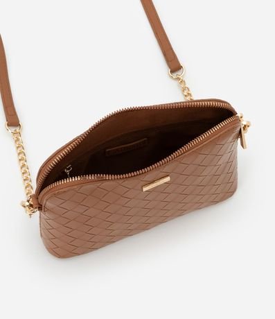Cartera Transversal Pequeña con Efecto Tressê y Correa de Cadena 8