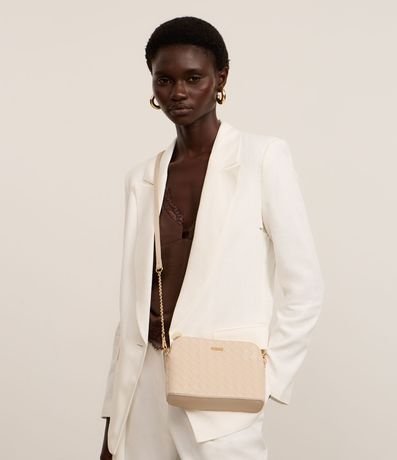 Cartera Transversal Pequeña con Efecto Tressê y Correa de Cadena 8