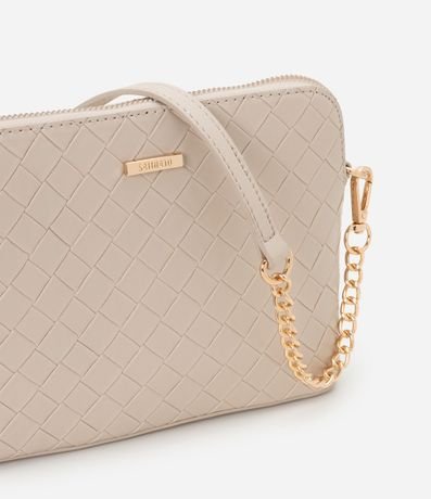 Cartera Transversal Pequeña con Efecto Tressê y Correa de Cadena 5