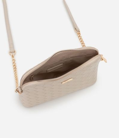 Cartera Transversal Pequeña con Efecto Tressê y Correa de Cadena 7