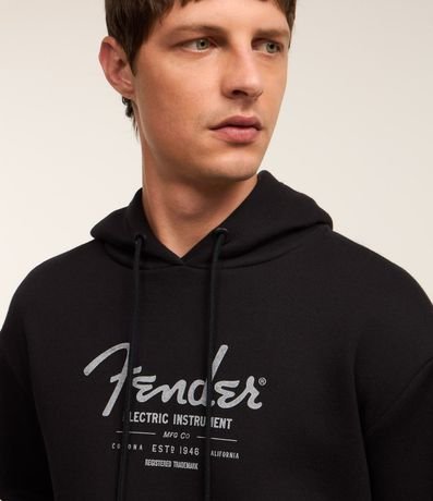 Saco Cerrado en Algodón con Felpa con Estampa Lettering y Capucha 4