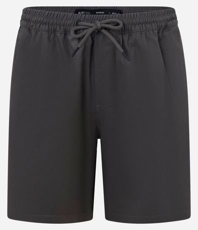 Bermuda en Sarga con Cintura Elástica