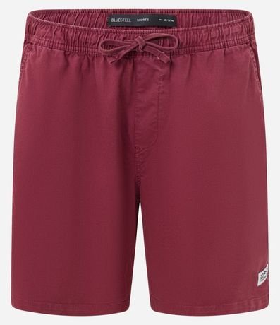 Bermuda en Sarga Lavada con Lazo en la Cintura 1