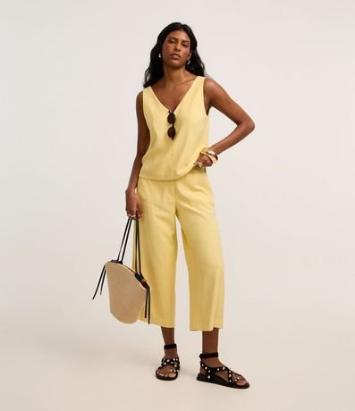 Pantalón Pantacourt con Lazo Delantero