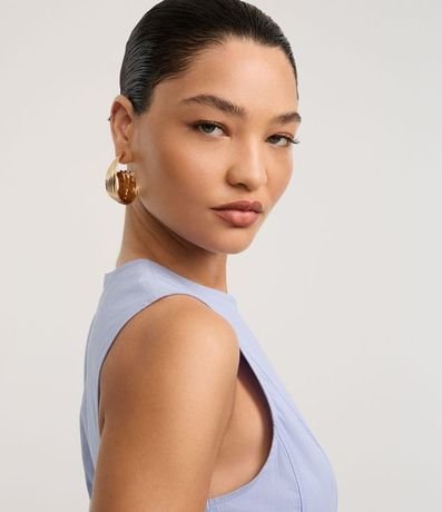 Vestido Evasê Midi en Bengalina con Bretel Ancho 3