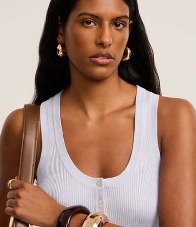 Blusa Básica Acanalada en Punto con Escote U 4