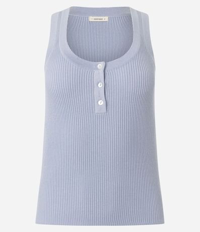 Blusa Básica Acanalada en Punto con Escote U 5