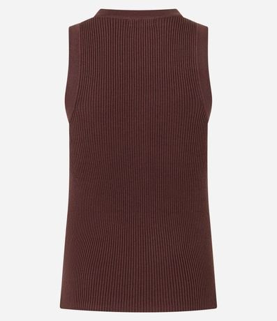 Blusa Básica Acanalada en Punto con Escote U 7