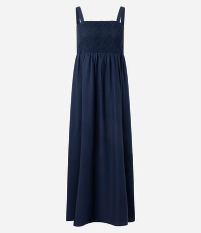 Vestido Evasê Midi en Viscolino con Busto con Efecto Ganchillo 5