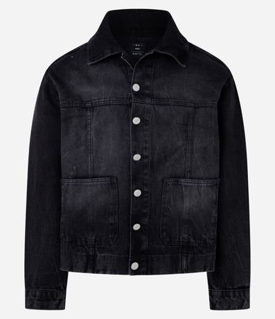 Campera Boxy en Jeans Desteñida 7