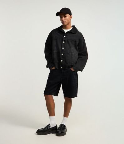 Campera Boxy en Jeans Desteñida 2