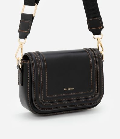 Cartera Transversal Infantil con pespunte Contrastante - Talle único