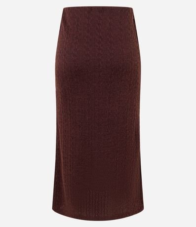 Pollera Recta Larga Cintura Mediana en Malla Texturizada 7