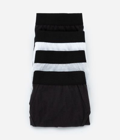 Kit 05 Calzoncillos Slip en Algodón con Elástico Aparente Del Rio 4