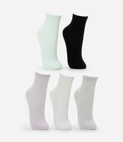 Kit 05 Medias Cano Mediano en Algodón 2