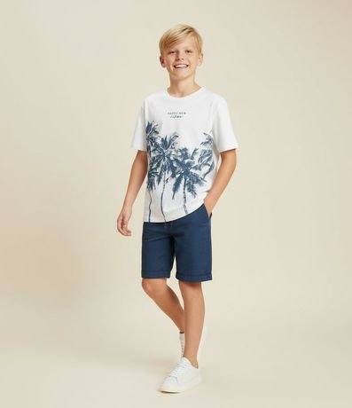 Bermuda Infantil en Sarga - Talle 5 a 14 años