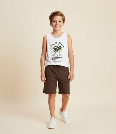 Bermuda Infantil en Sarga - Talle 5 a 14 años