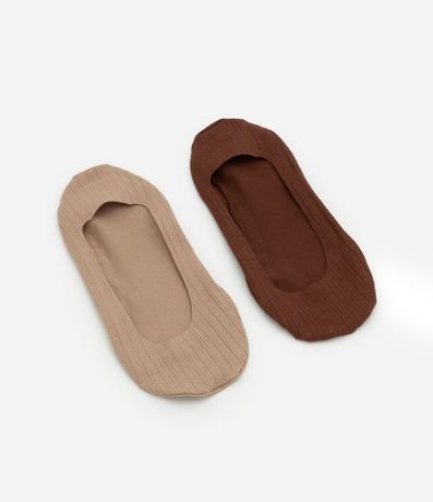 Kit 02 Medias Invisíveis en Algodón