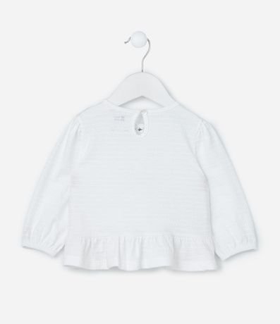 Blusa Infantil Texturizada con Lacitos Contrastantes - Talle 0 a 18 meses 2