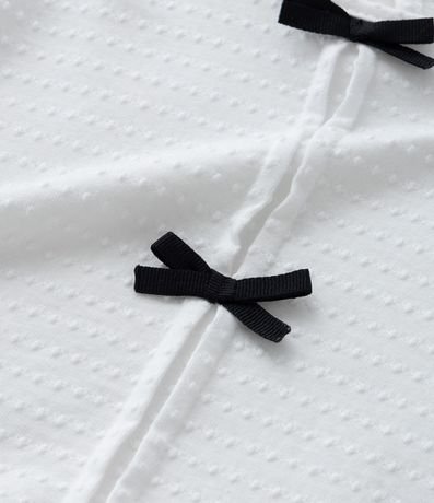 Blusa Infantil Texturizada con Lacitos Contrastantes - Talle 0 a 18 meses 4