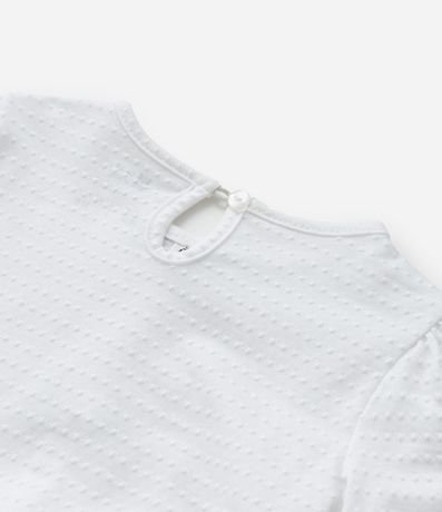 Blusa Infantil Texturizada con Lacitos Contrastantes - Talle 0 a 18 meses 5