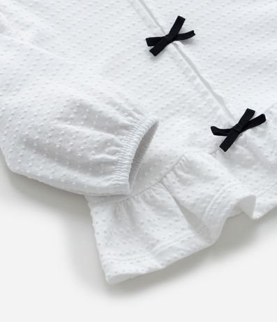 Blusa Infantil Texturizada con Lacitos Contrastantes - Talle 0 a 18 meses 6