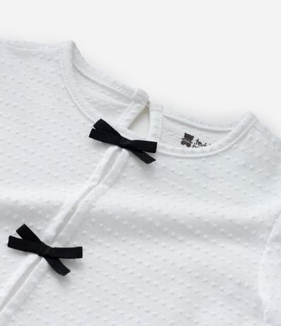 Blusa Infantil Texturizada con Lacitos Contrastantes - Talle 0 a 18 meses 7