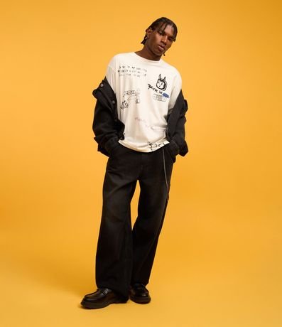 Remera Boxy en Algodón con Estampa de Diseño 5