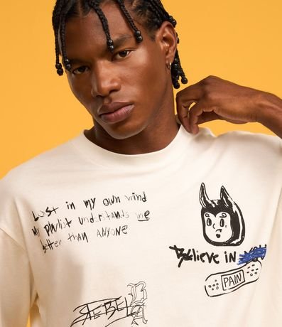 Remera Boxy en Algodón con Estampa de Diseño 6