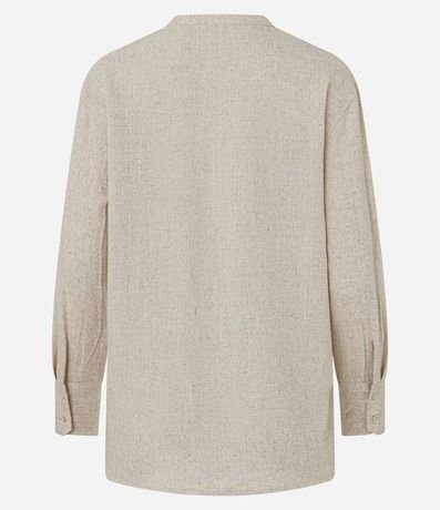 Camisa Texturizada en Viscolino y Cuello Padre 2